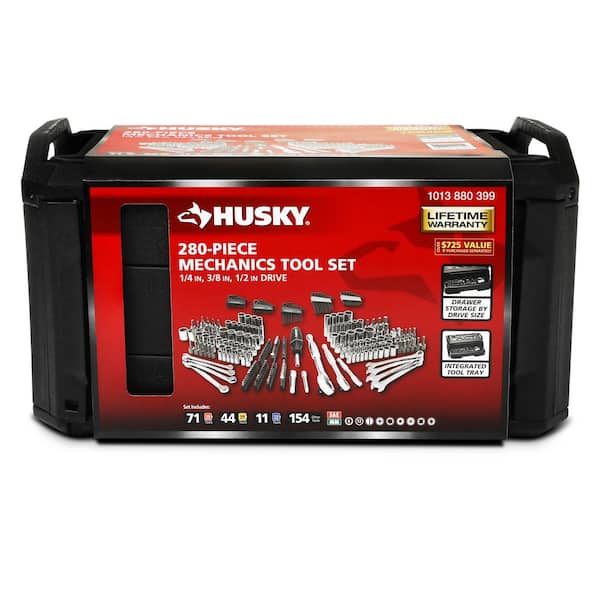 Husky 280-Piece Mechanics Tool Set with Ratchet Case