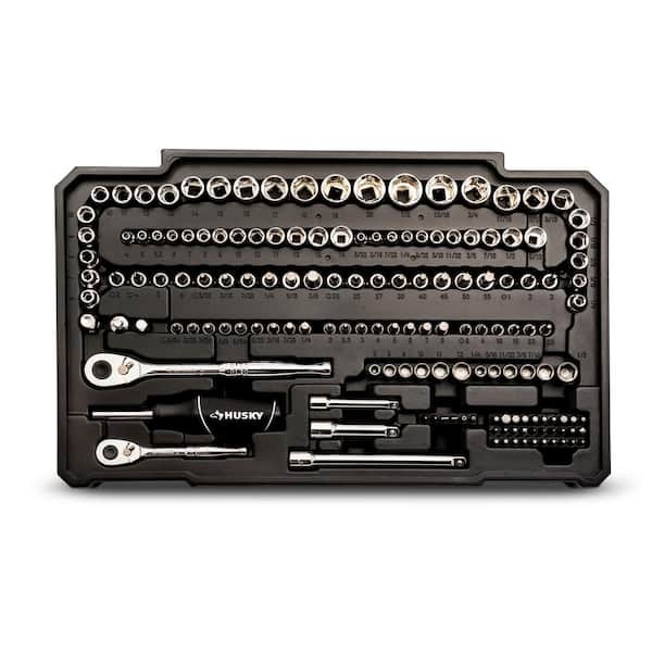 Husky 300-Piece Mechanics Tool Set with 1/4, 3/8, 1/2-Inch Drive Ratchets