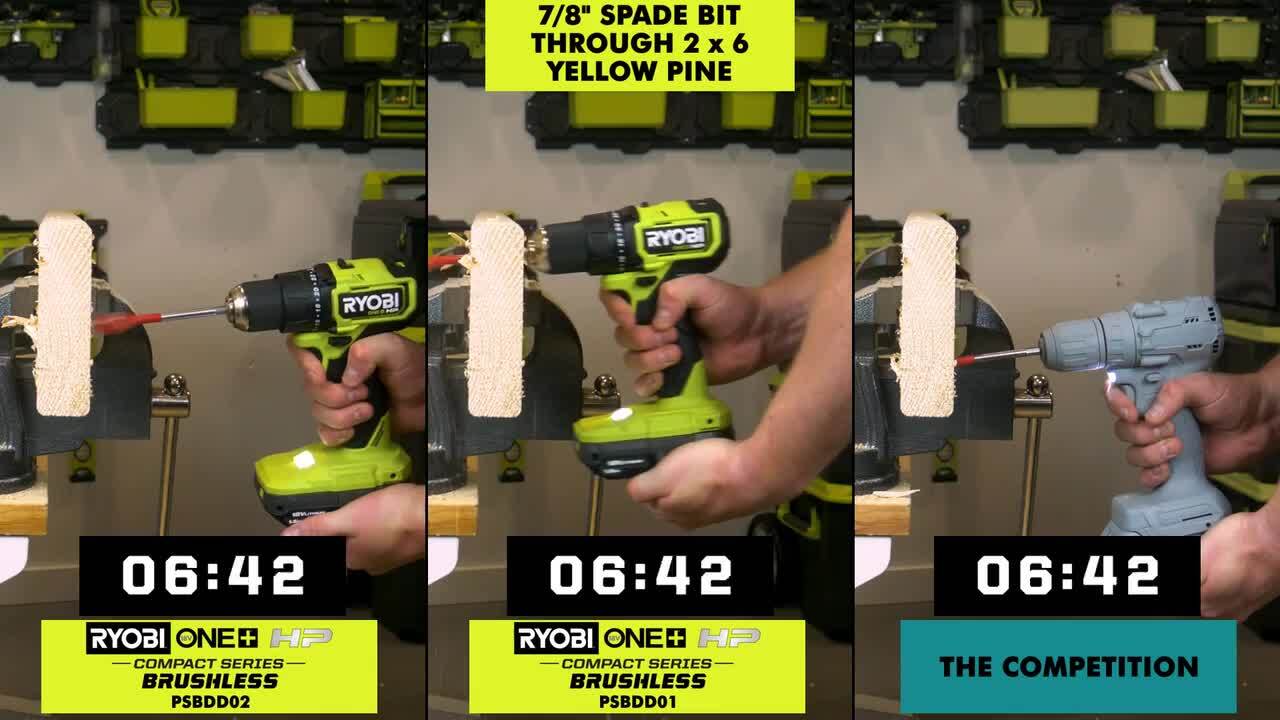 RYOBI 18V Brushless 1/2in Drill/Driver Kit
