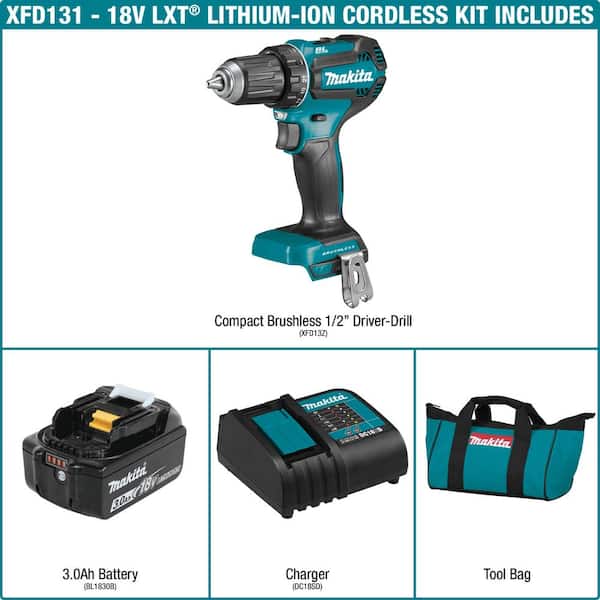 Makita 18V Brushless Cordless Driver Drill