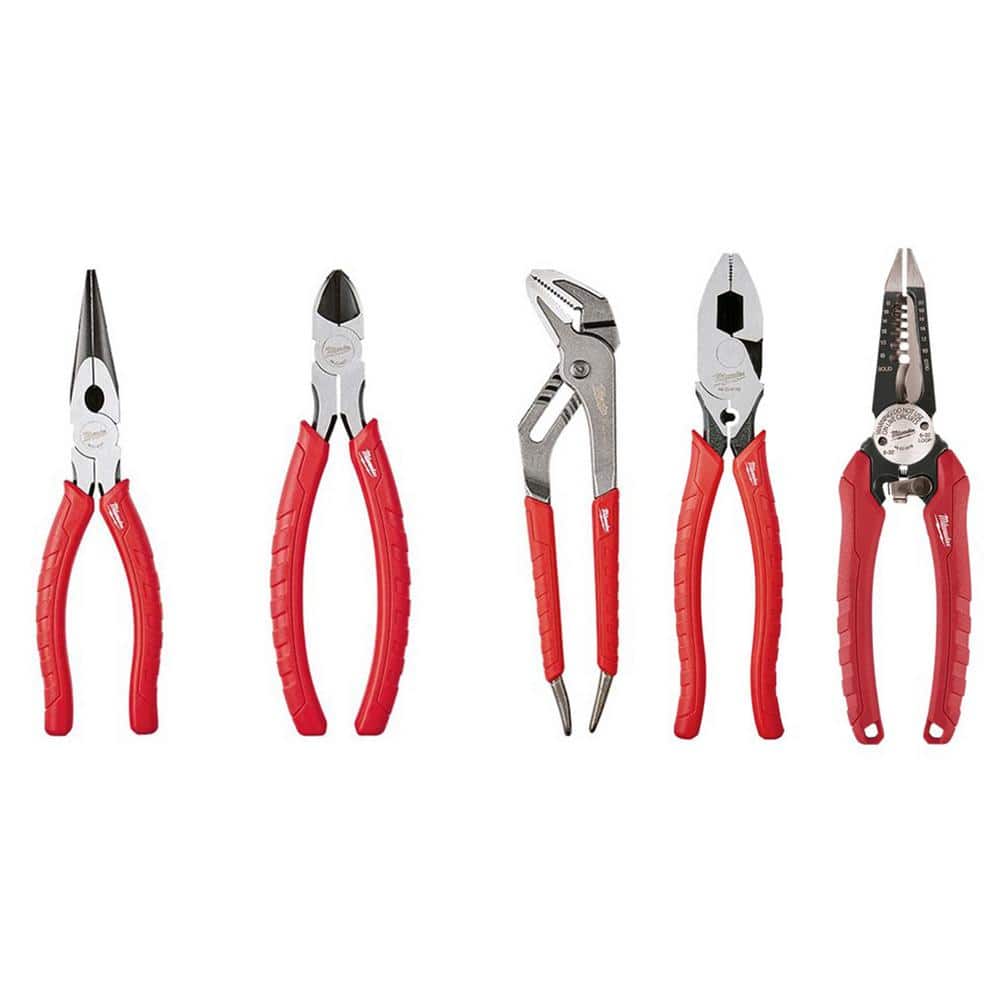 Milwaukee Electrician's Pliers Hand Tool Set 5-PieceProfessional