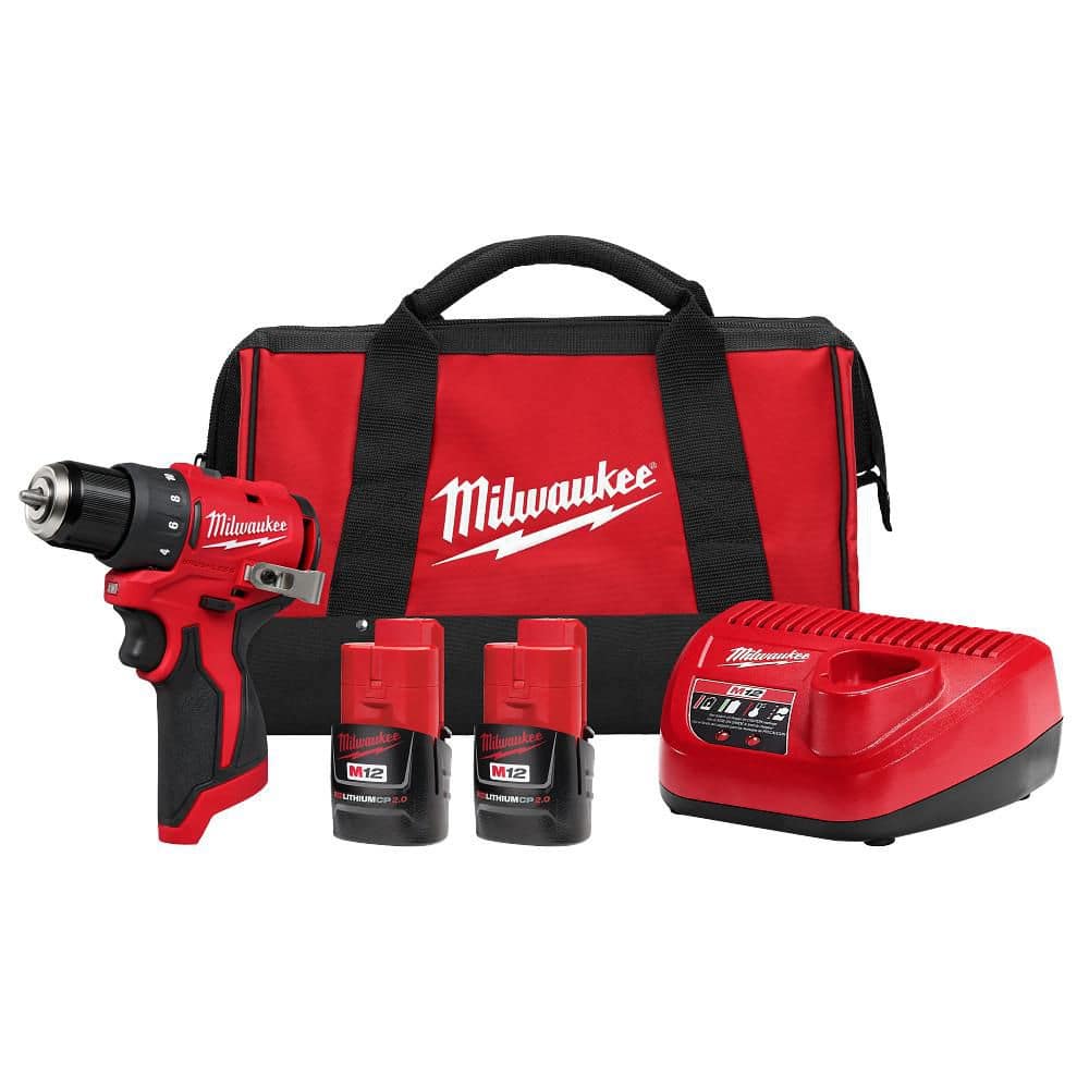 Milwaukee M12 12V Subcompact Brushless Drill Driver Kit