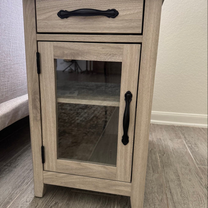 Lark Manor Aneshia End Table with Storage and Charging Station