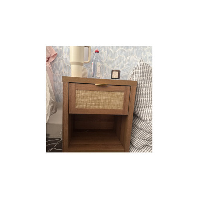 Bayou Breeze Alayha Light Natural Oak 1-Drawer Nightstand