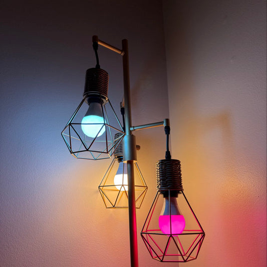 Crevan 65" Dimmable Rattan Tree Floor Lamp with 3 Bulbs