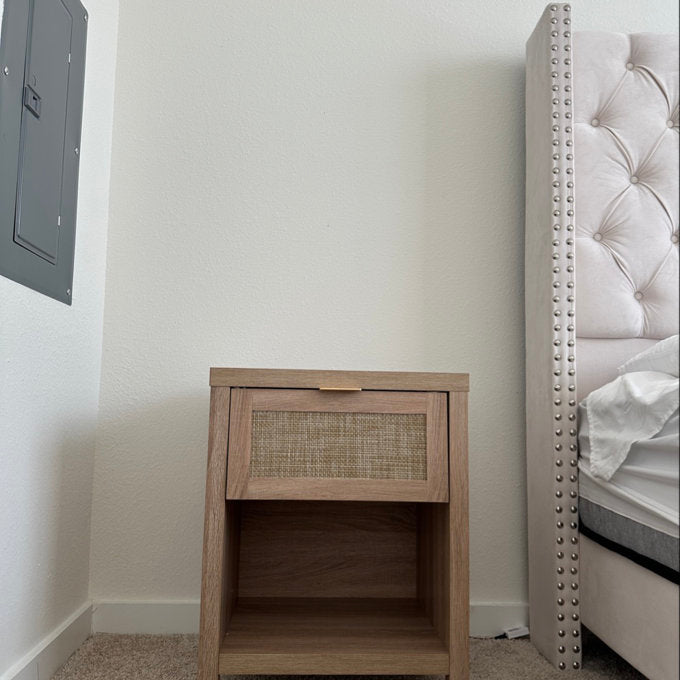 Bayou Breeze Alayha Light Natural Oak 1-Drawer Nightstand