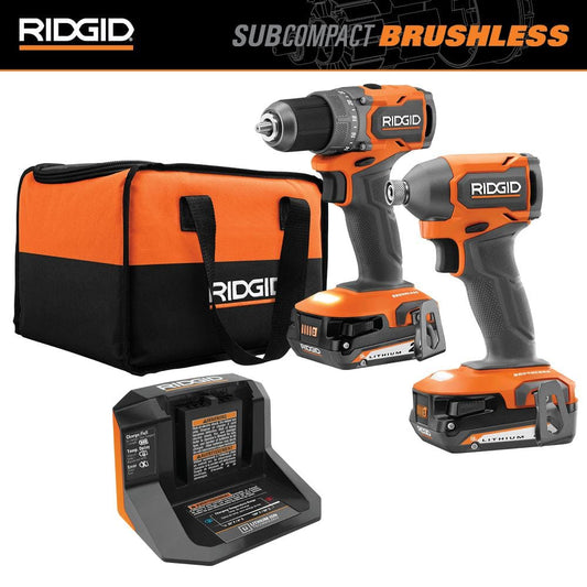 RIDGID 18V SubCompact Brushless 2-Tool Combo Kit