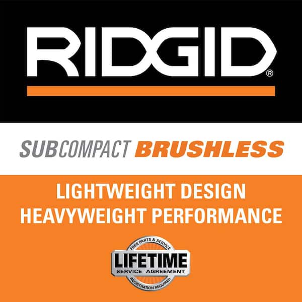 RIDGID 18V SubCompact Brushless 2-Tool Combo Kit