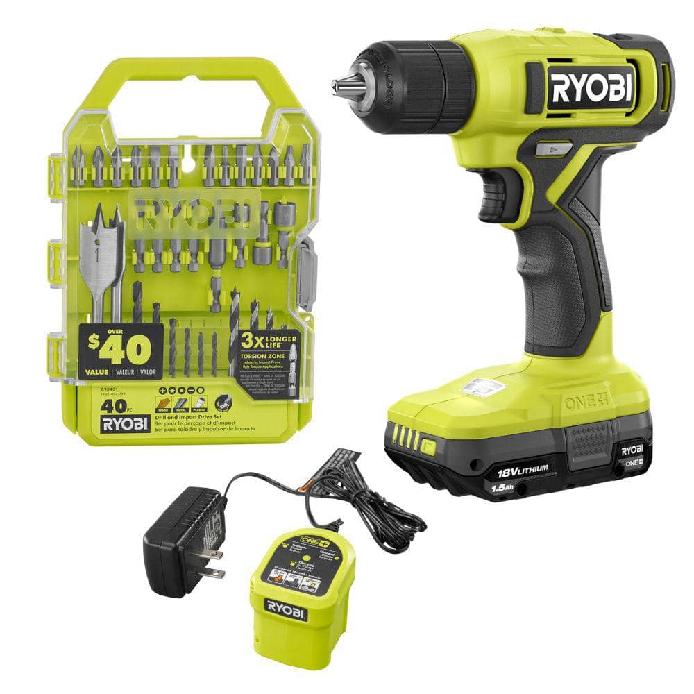 RYOBI Cordless 3/8in Drill Driver Kit