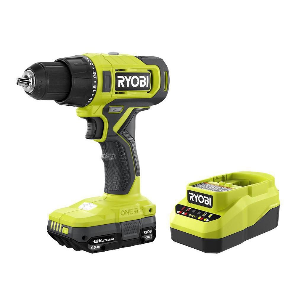 RYOBI ONE+ 18V Cordless 1/2-inch Drill Driver Kit with Battery & Charger
