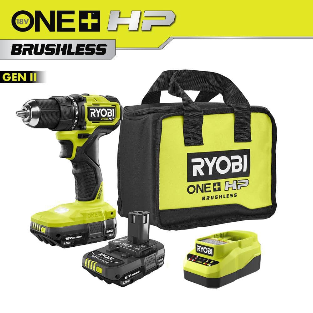 RYOBI 18V Brushless 1/2in Drill/Driver Kit