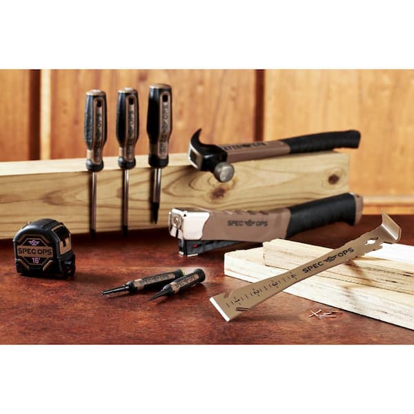 SPEC OPS 9.5" Trim Bar with Built‑In Ruler, Beveled Edges & Nail Puller – 2 Pack