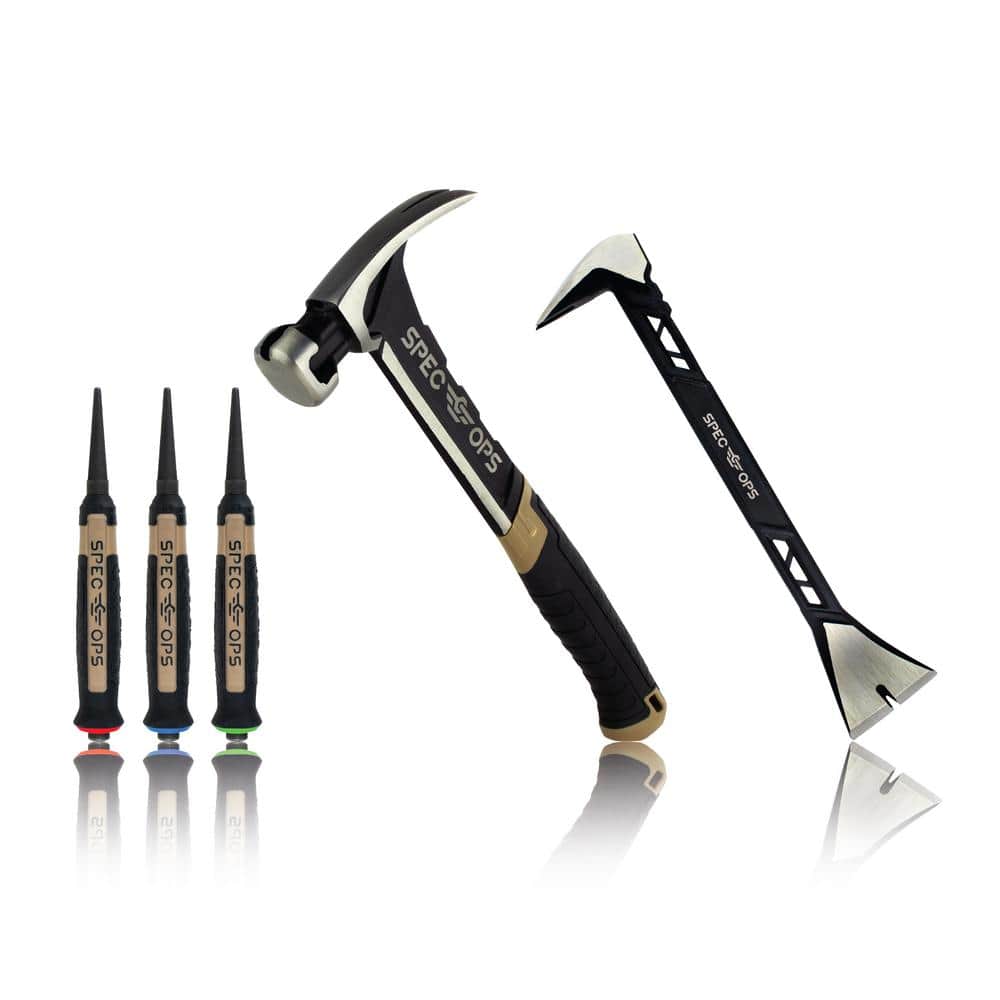SPEC OPS 3-Piece Tool Set 20oz Hammer and Pry Bar